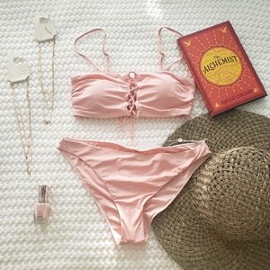 Anthropologie Radio Fiji Pink Bikini